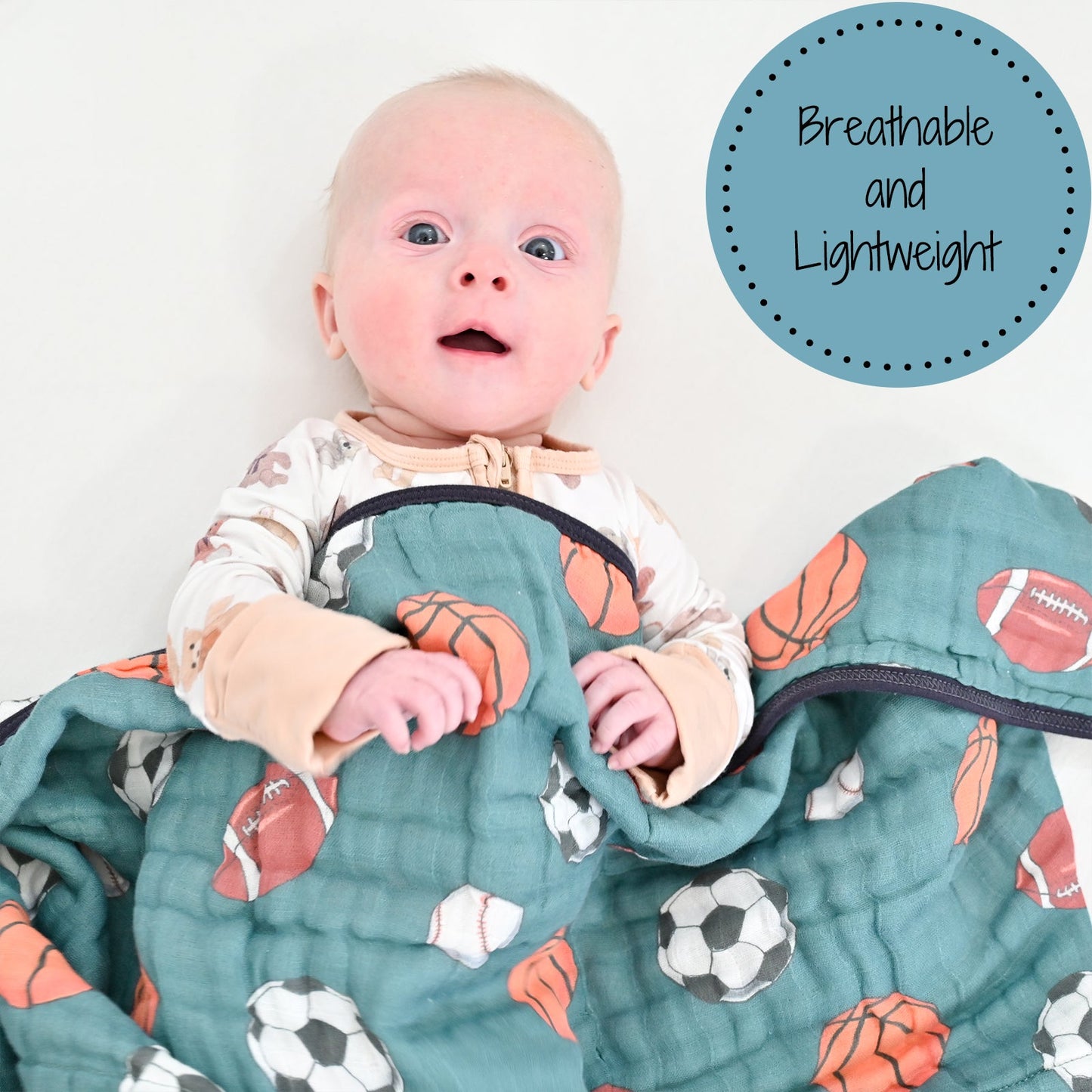 Sports Muslin Baby Blanket