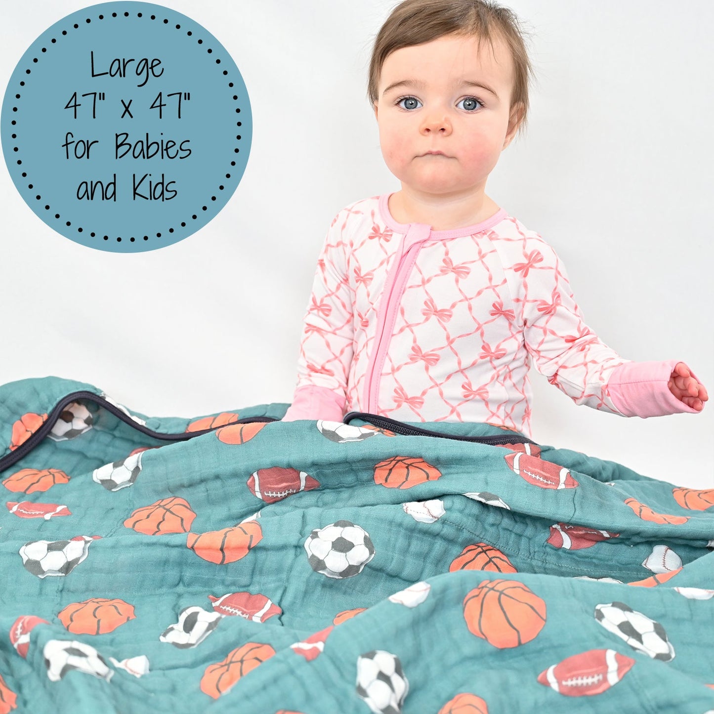 Sports Muslin Baby Blanket