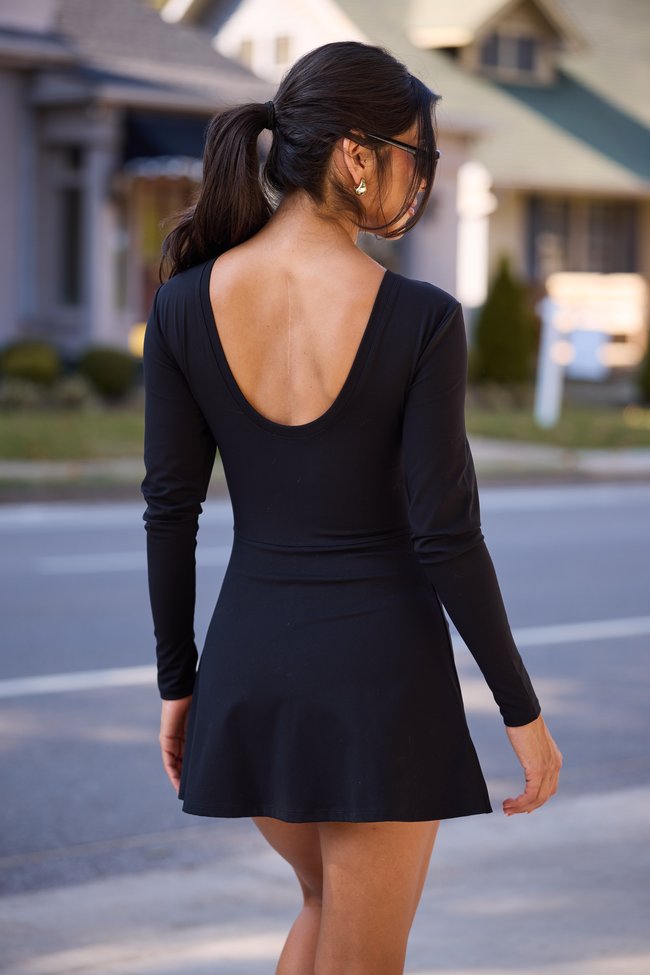 On My Terms Black Active Dress