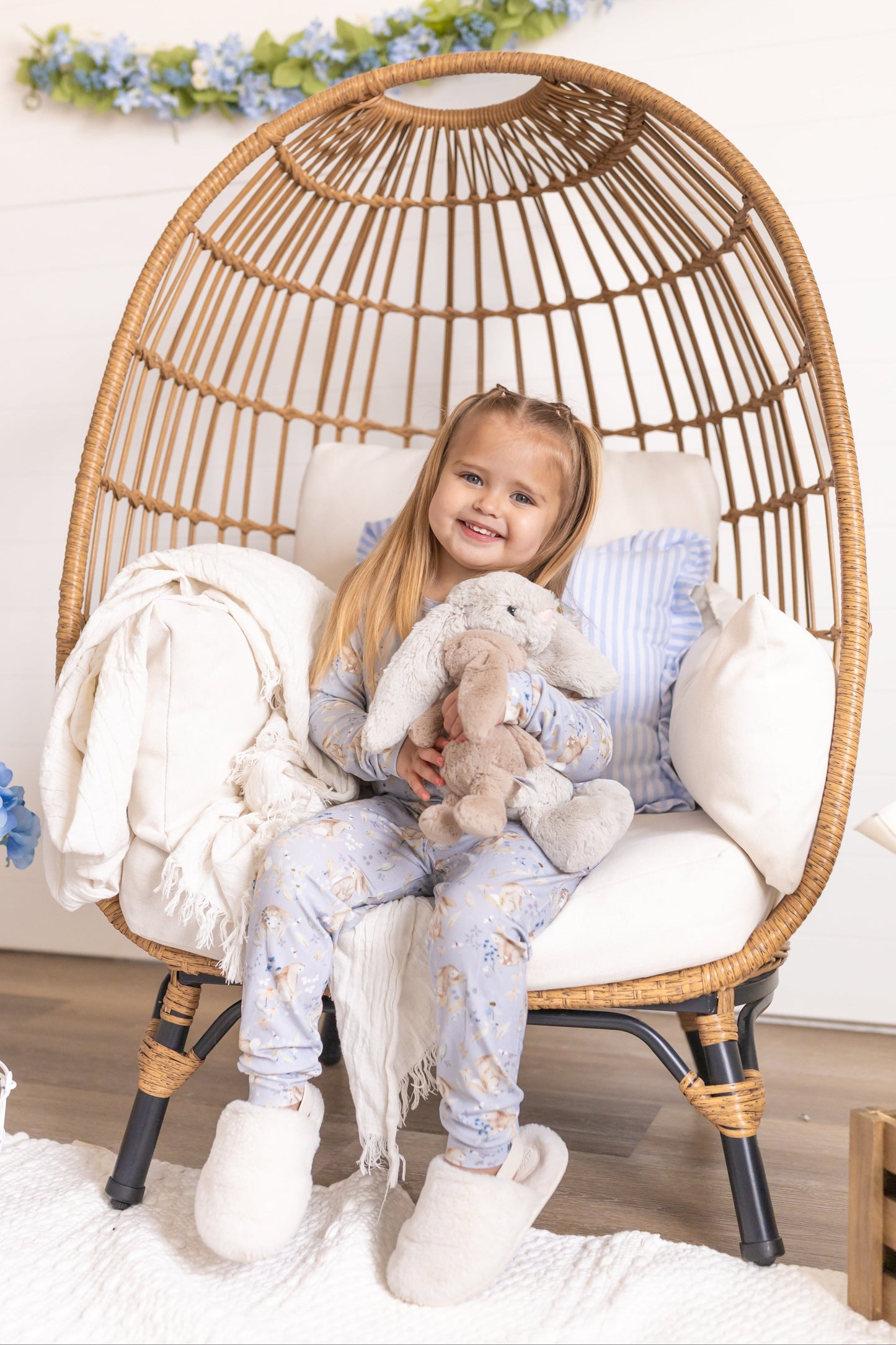 Bunny Blossoms 2pc Bamboo Pajamas