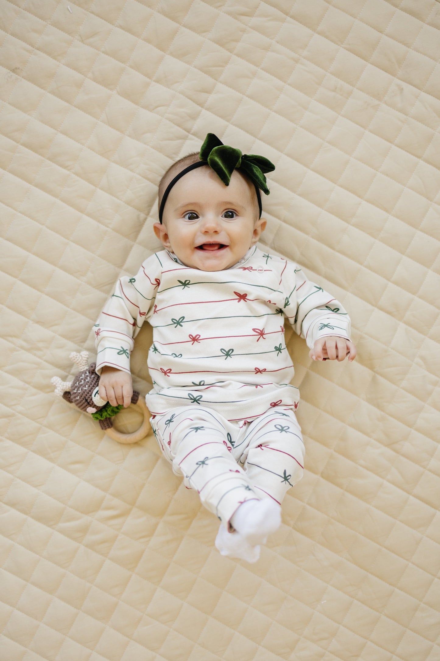 Tied with a Bow Christmas Organic Cotton Set | Baby, Toddler, Kids