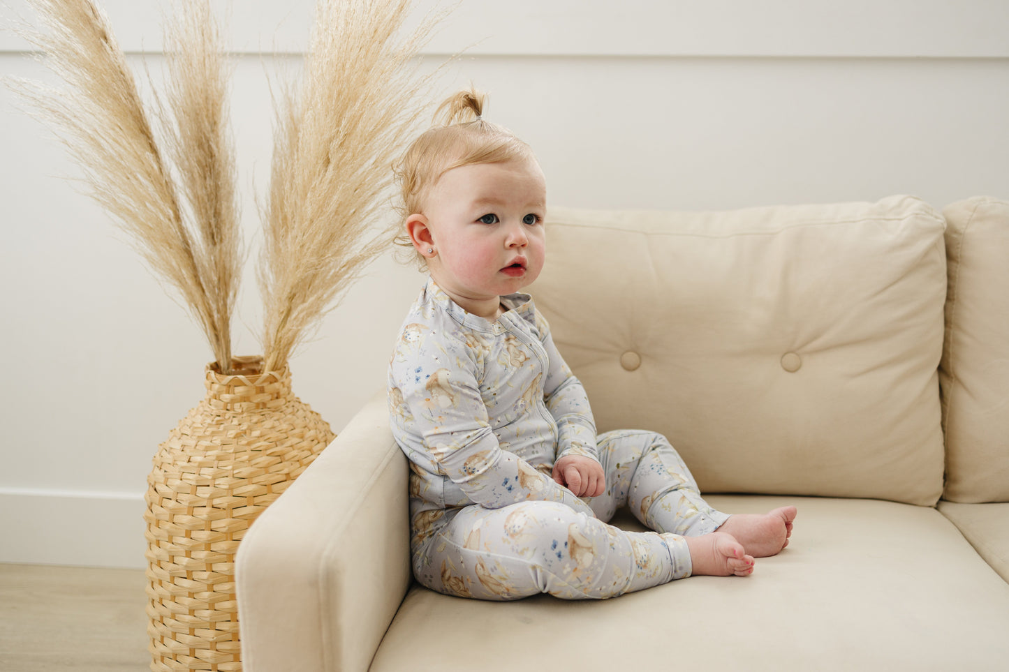 Bunny Blossoms Bamboo Zippy Pajamas