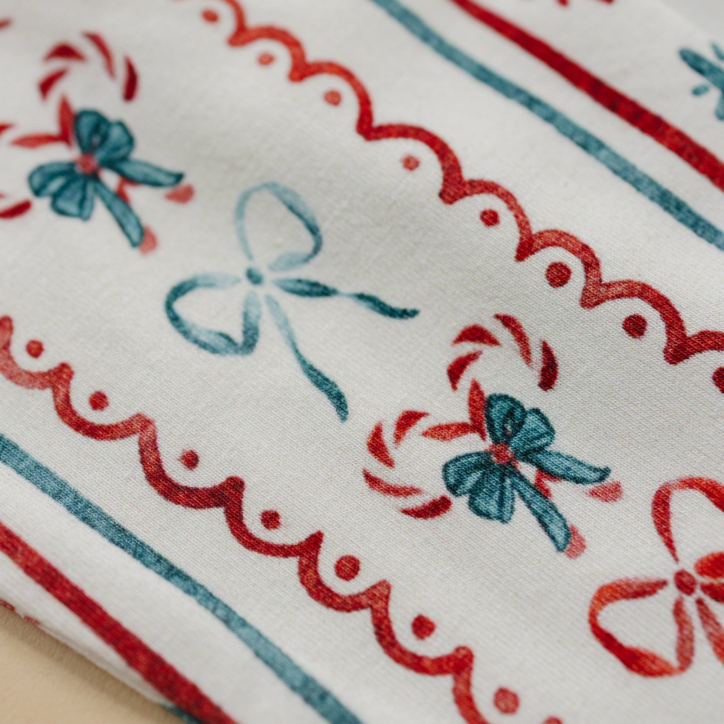 Candy Cane Bows Bamboo Christmas Pajamas Set | Toddler & Kids