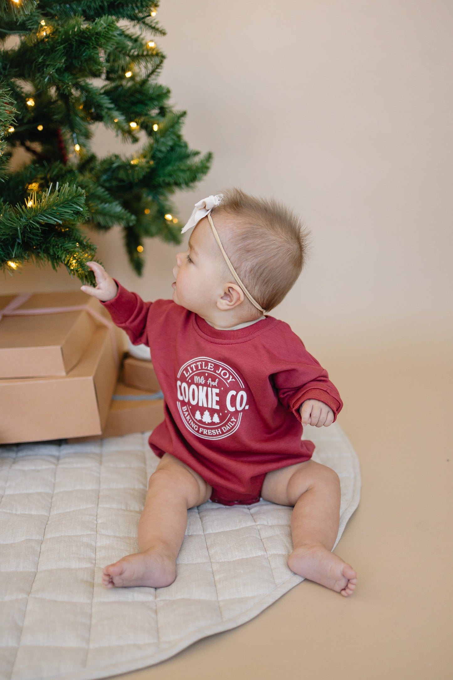 Cookie Co. Christmas Sweatshirt Romper