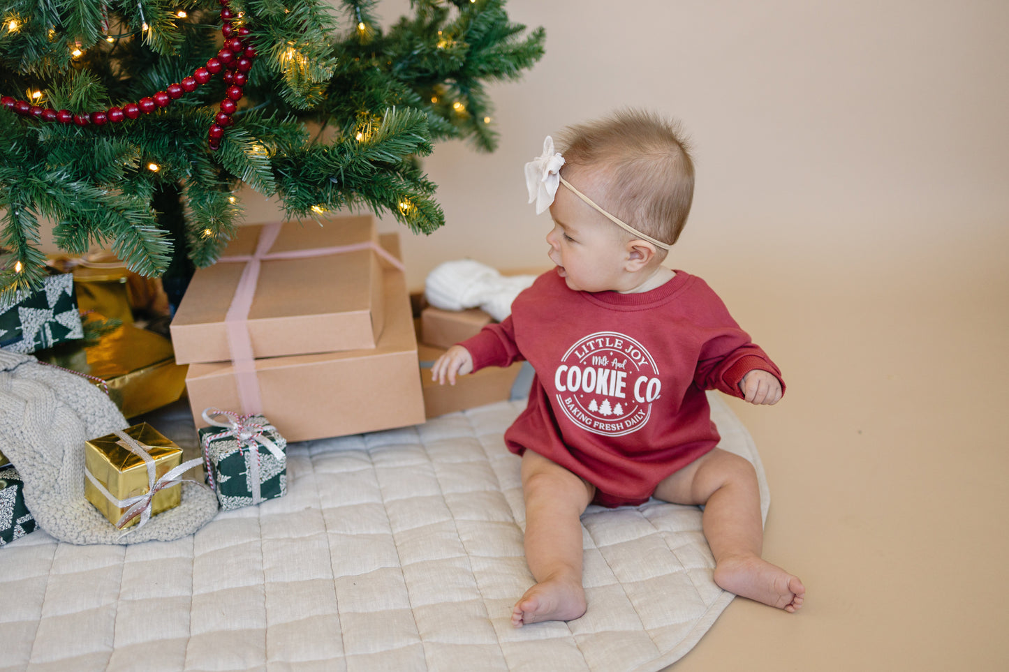 Cookie Co. Christmas Sweatshirt Romper