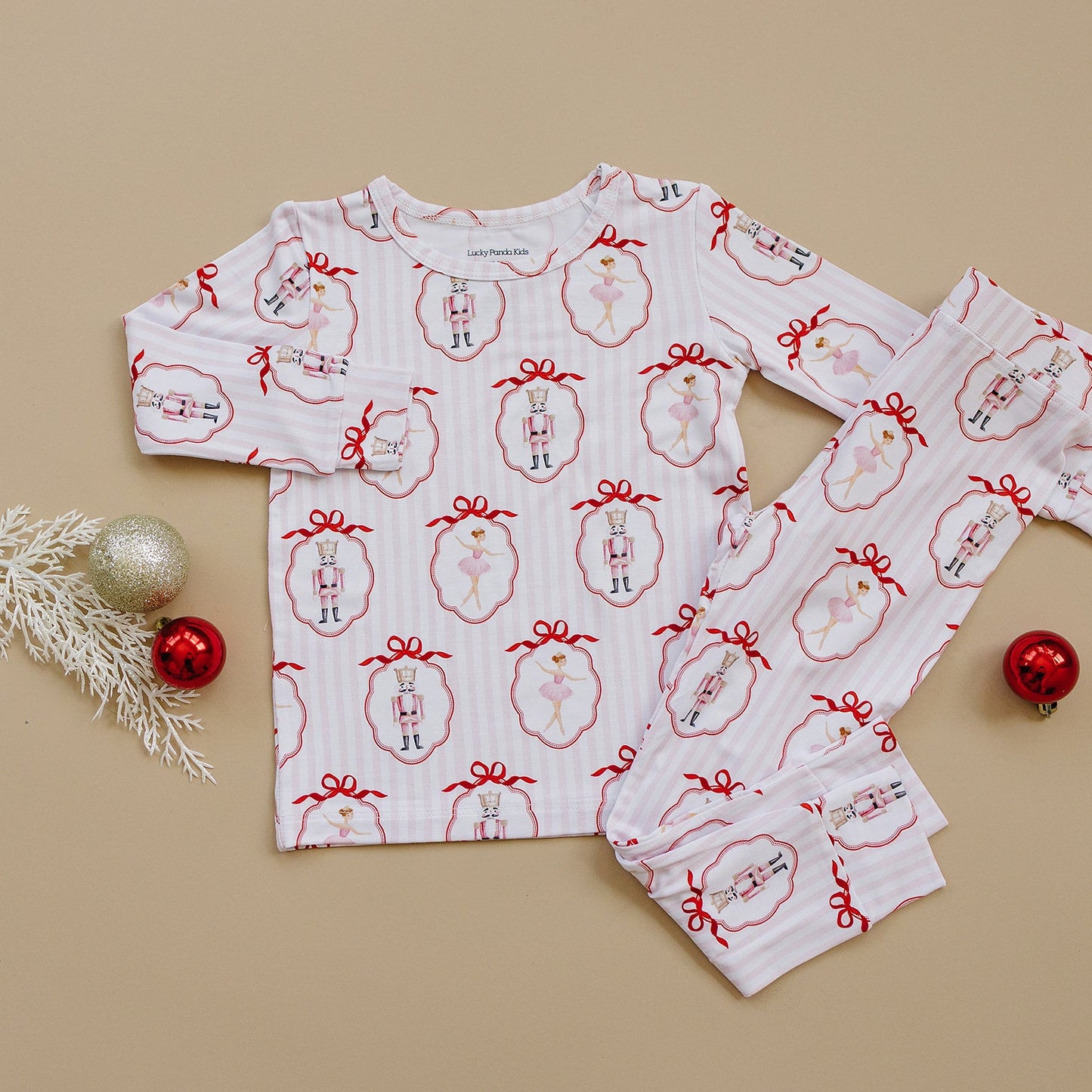 Pink Nutcracker Bamboo Two Piece Pajamas Set