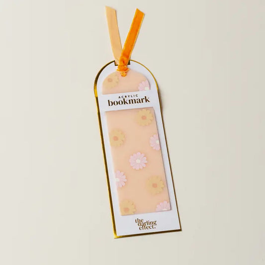 Peach Daisy Acrylic Bookmark