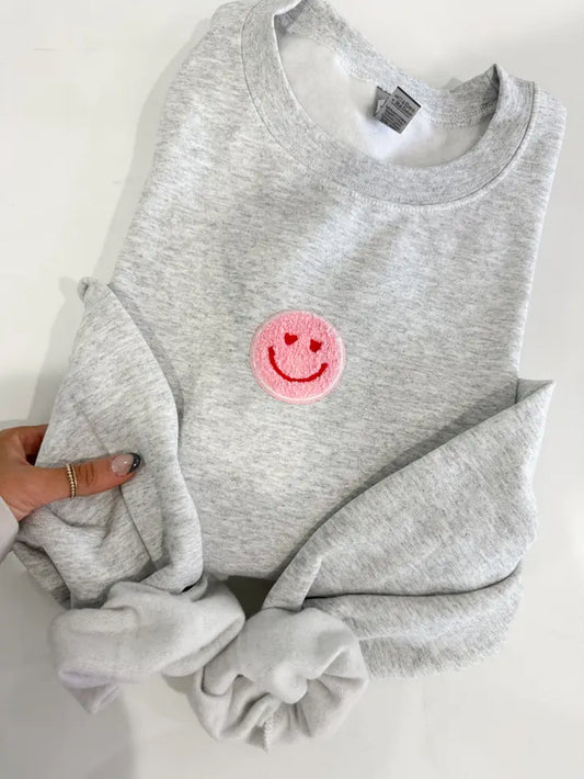 Heart Eyes Patch Crewneck