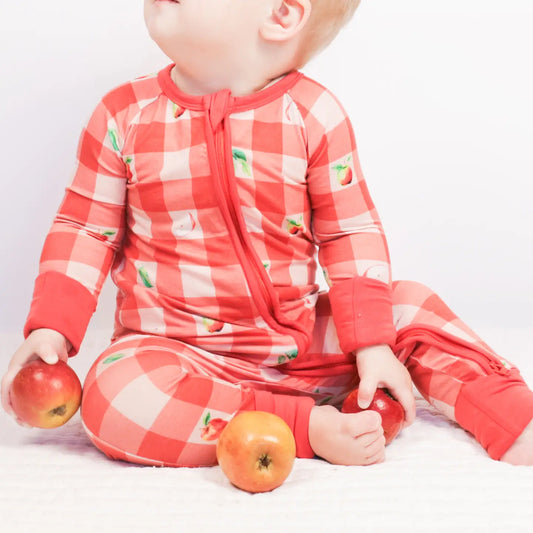 A Gingham Good Time Apple Bamboo Sleeper | Baby