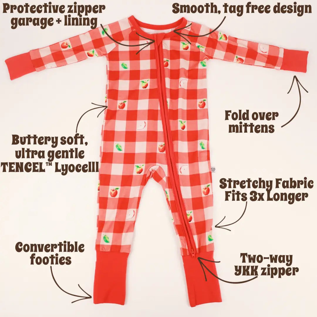 A Gingham Good Time Apple Bamboo Sleeper | Baby