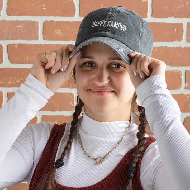 Happy Camper Baseball Hat