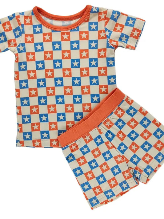 Patriotic Check Bamboo PJ Set | Toddler