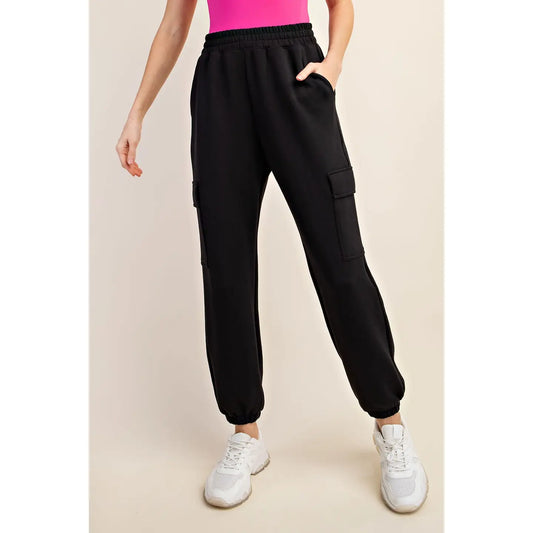 Modal Scuba Cargo Jogger Pant | Black