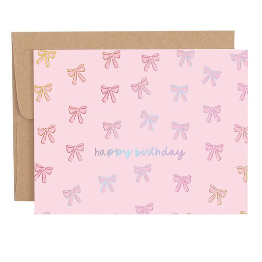 Bows Happy Birthday Card
