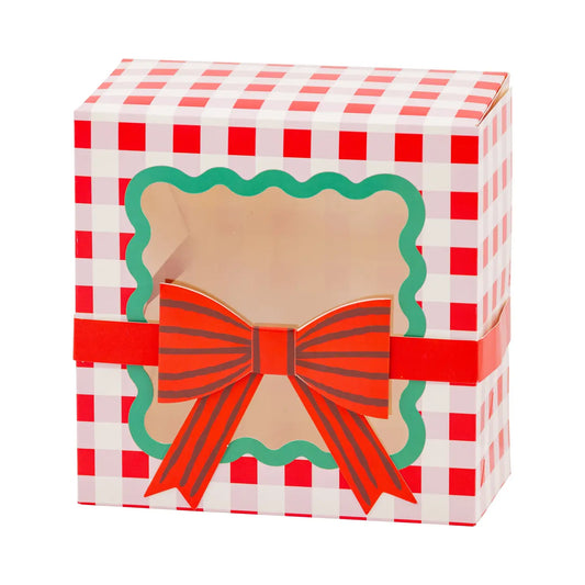 Gingham Christmas Cookie Boxes