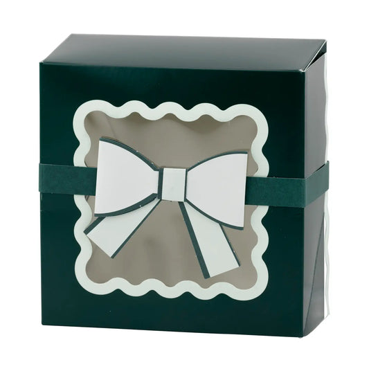 Green Bow Ric Rac Cookie Boxes