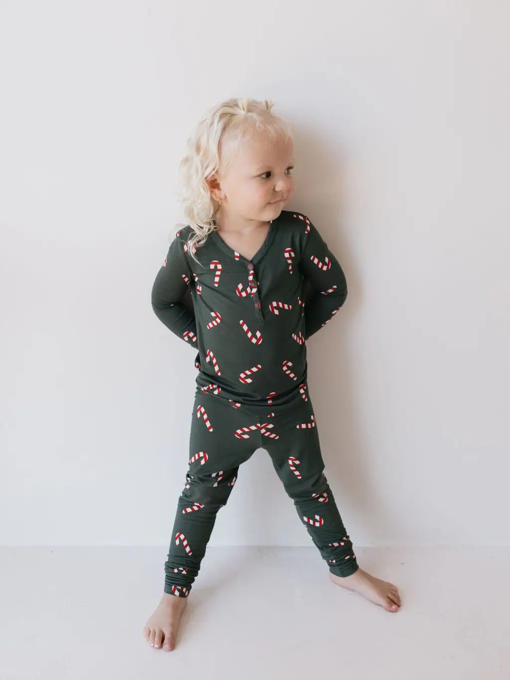 Candy Cane Lane Bamboo Pajamas | Toddler & Kids