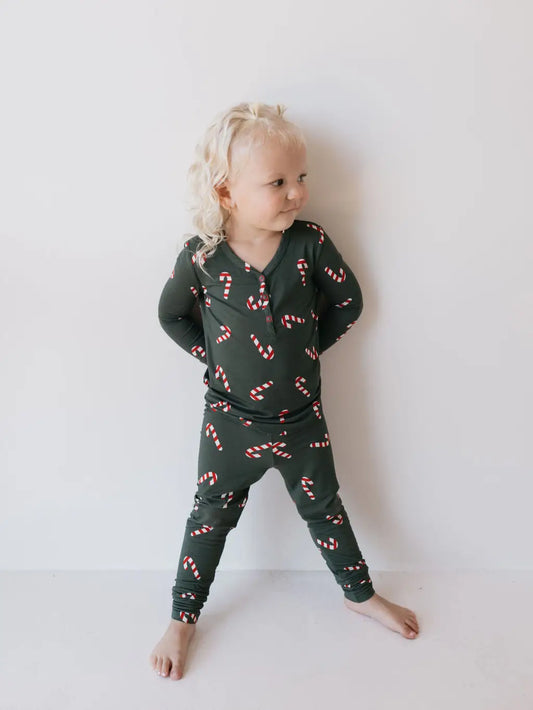 Candy Cane Lane Bamboo Pajamas | Toddler & Kids