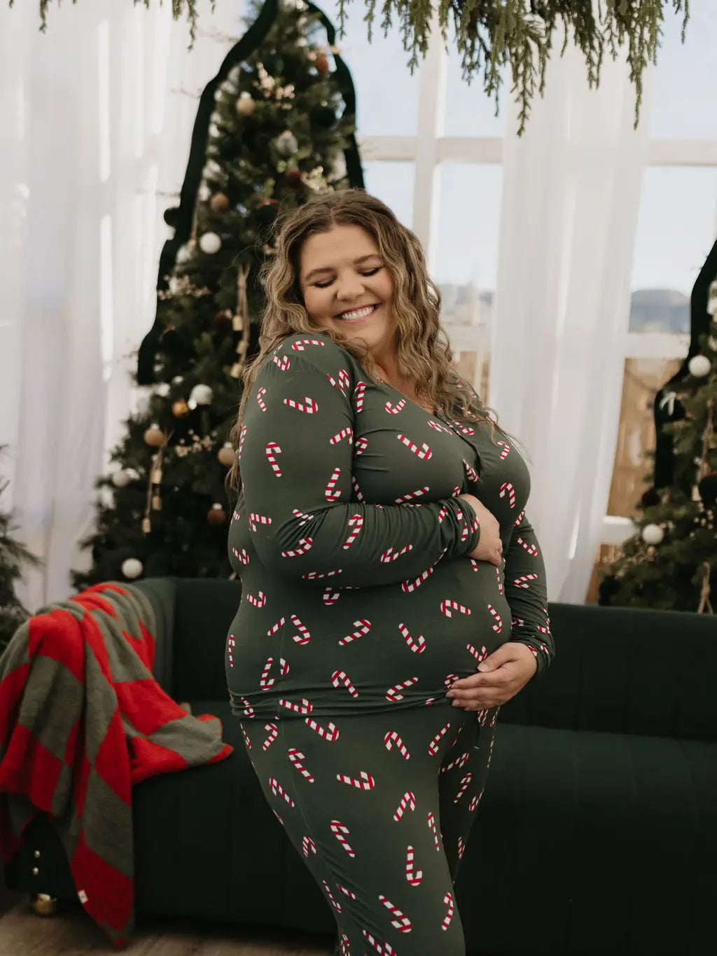 Candy Cane Lane Bamboo Pajamas | Women