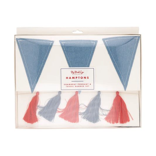 Chambray and Tassel Banner Set