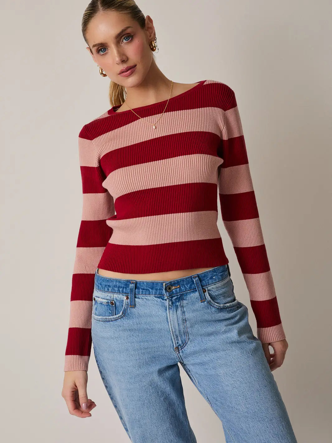 Long Sleeve Striped Top | Women
