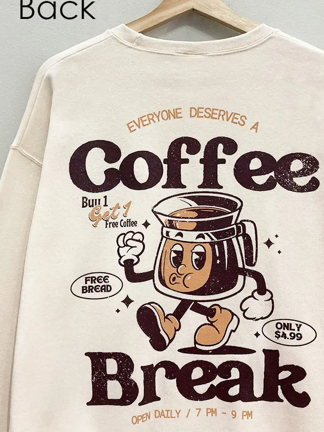 Coffee Break Oversized Sweatshirt