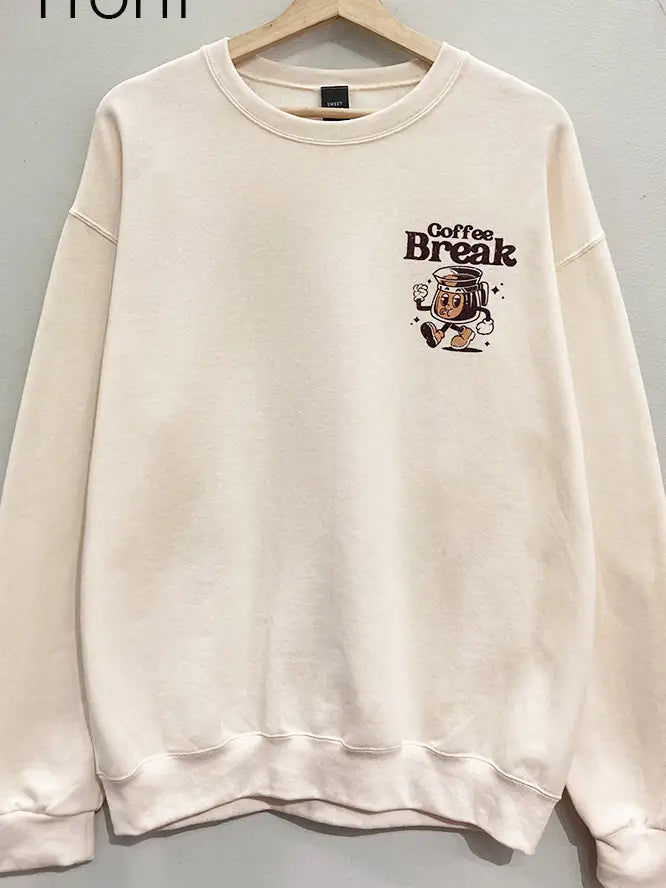 Coffee Break Oversized Sweatshirt
