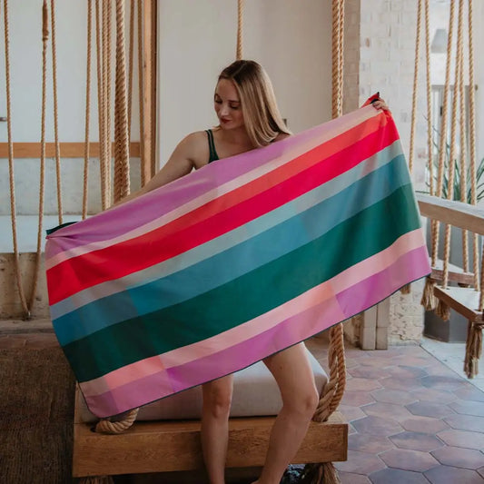 Color Block Reversible Beach Quick Dry Towel
