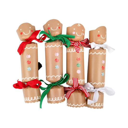 Gingerbread Christmas Popper Crackers | Set of 12