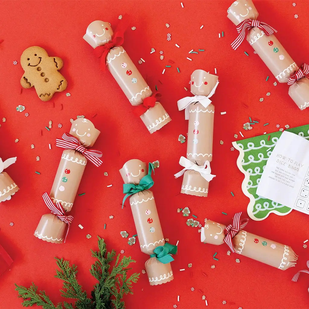 Gingerbread Christmas Popper Crackers | Set of 12