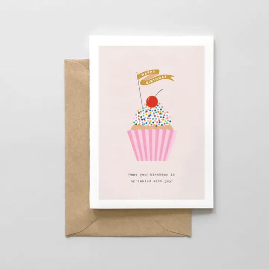 Sprinkled with Joy Cupcake Birthday Card