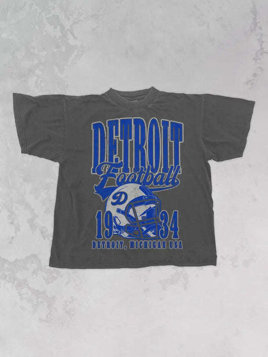Vintage Detroit Football Oversized Tee * PREORDER