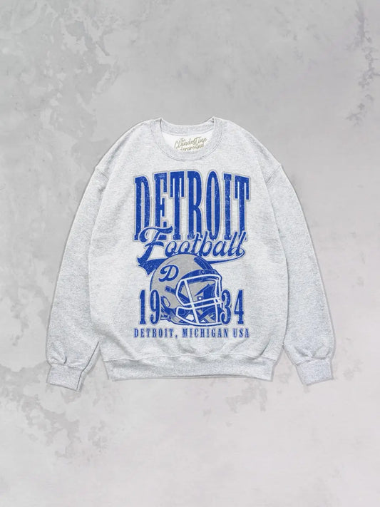 Vintage Detroit Football Oversized Sweatshirt