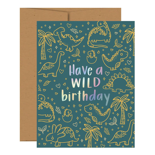 Dino Wild Birthday Card