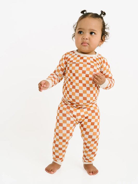 Autumn Checkered Bamboo Set