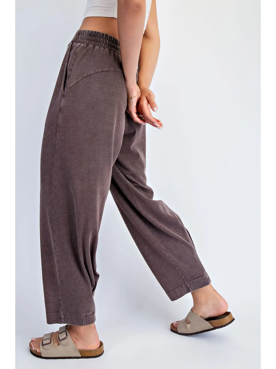Mineral Washed Cotton Cocoon Pants | 2 Colorways