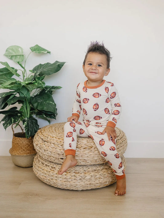 Football Bamboo Pajama Set | Toddler & Kids