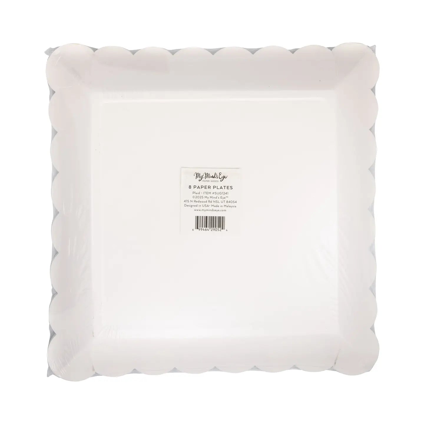 Gingham Christmas Paper Plates