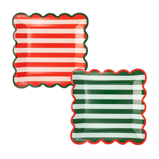 Joy Ric Rac Stripe Paper Plates