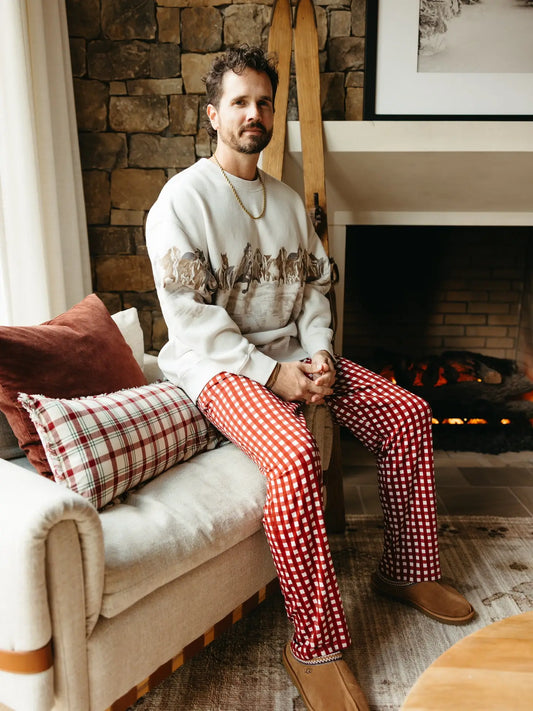 Peppermint Plaid Family Pajamas | Men's Pants