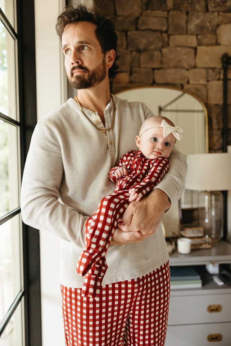 Peppermint Plaid Family Pajamas | Men's Pants