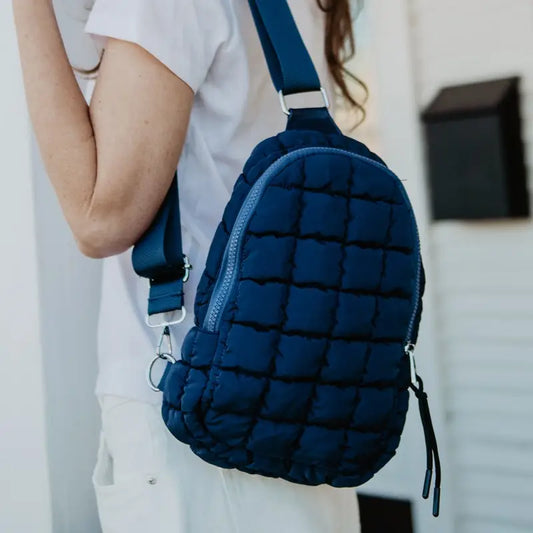 Puffer Quilted Sling Bag | Multiple Colors