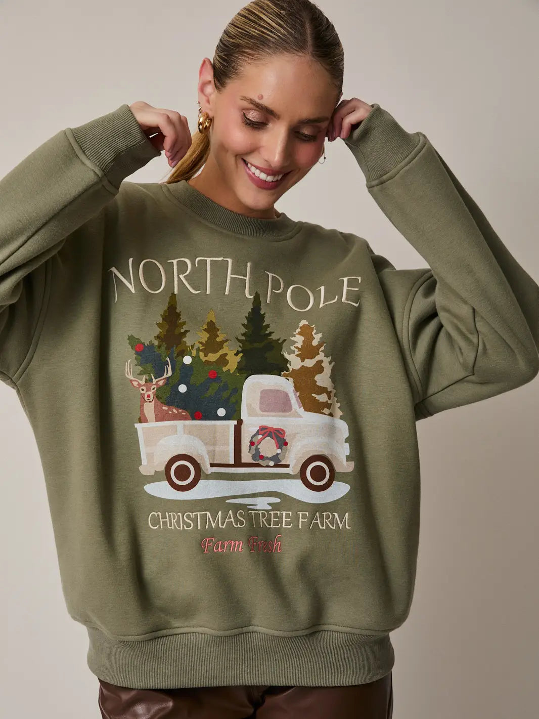 North Pole Tree Farm Sweatshirt | Women