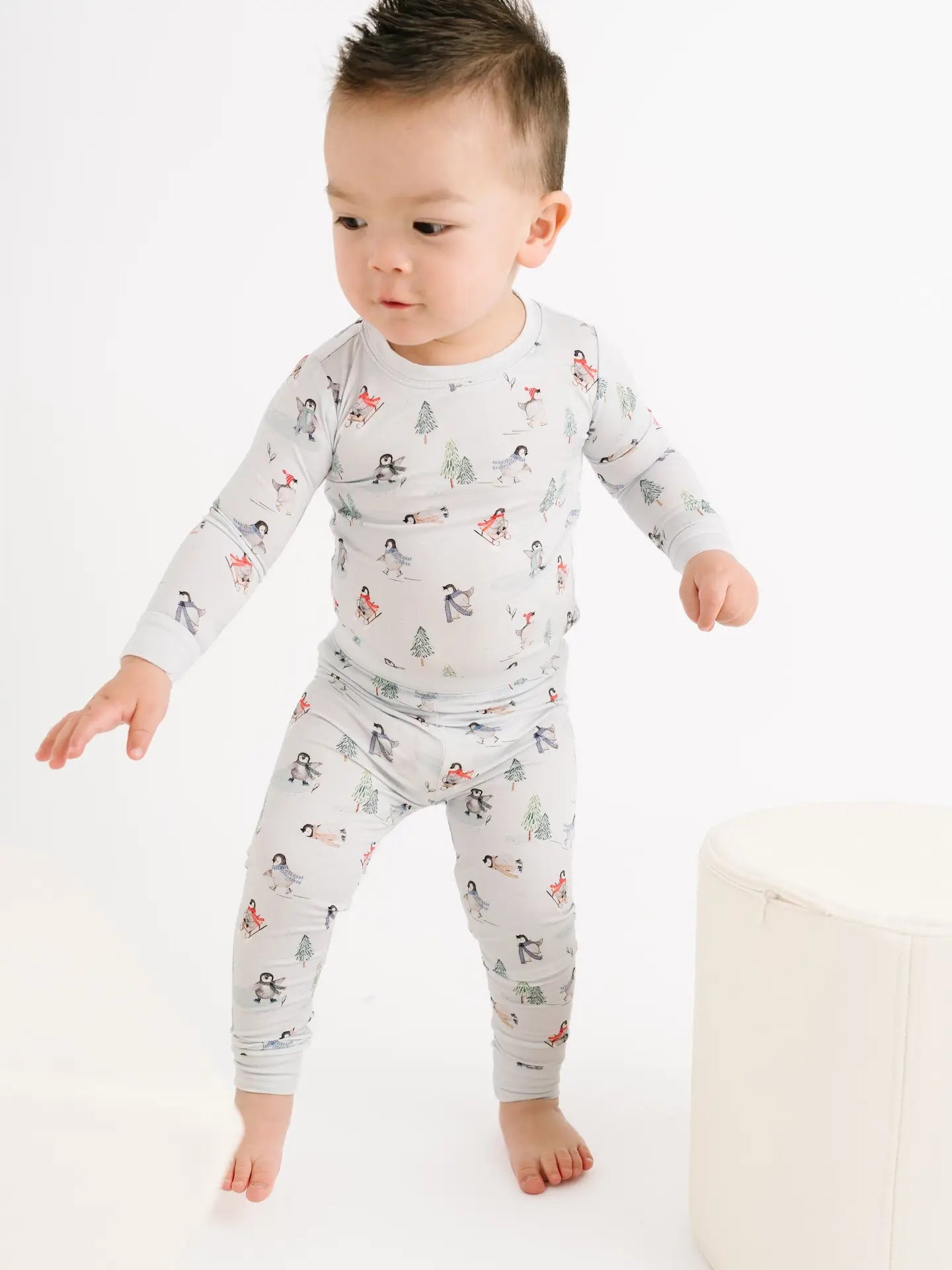 Gliding Penguins Bamboo Pajama Set