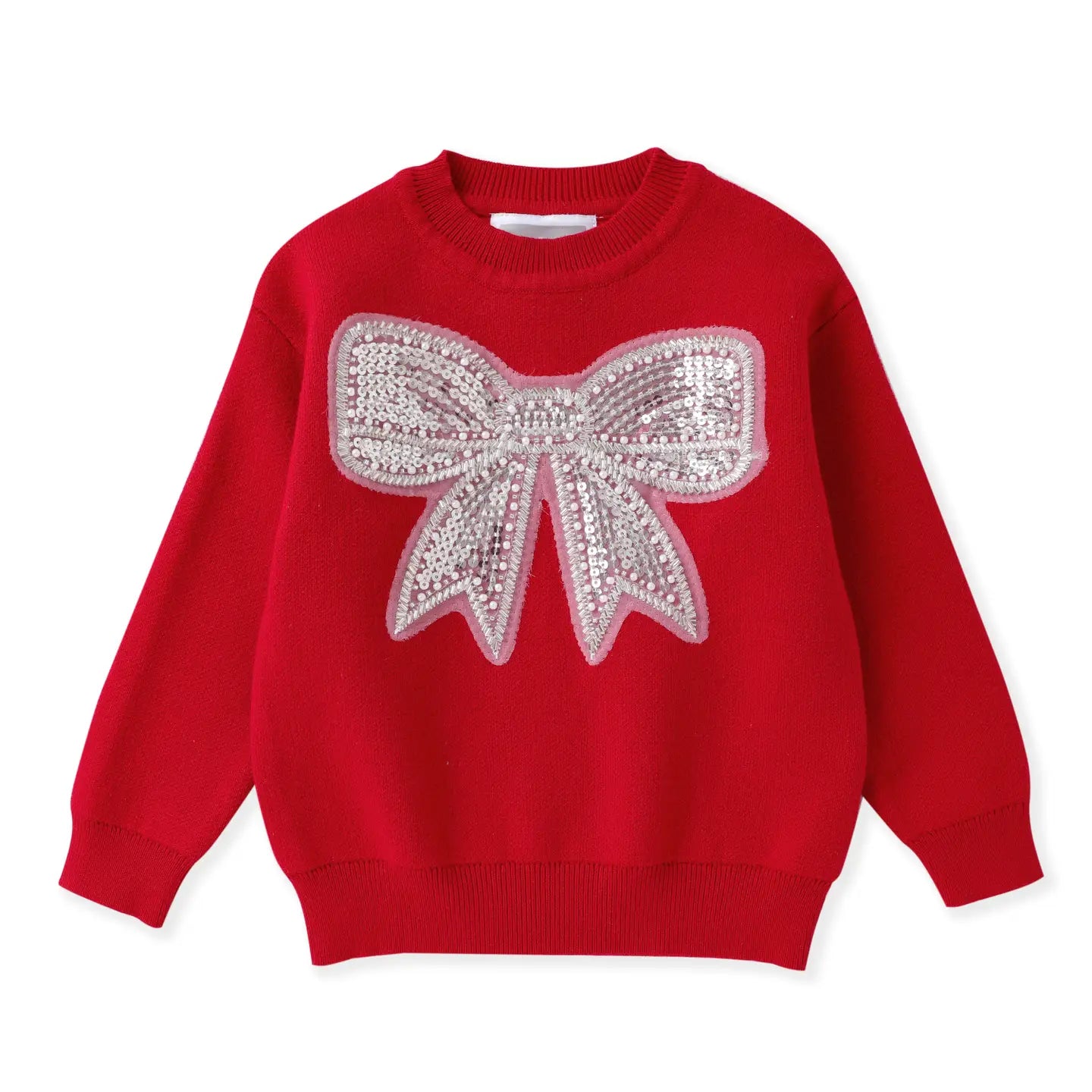 Red Sparkle Bow Sweater | Toddler & Kids