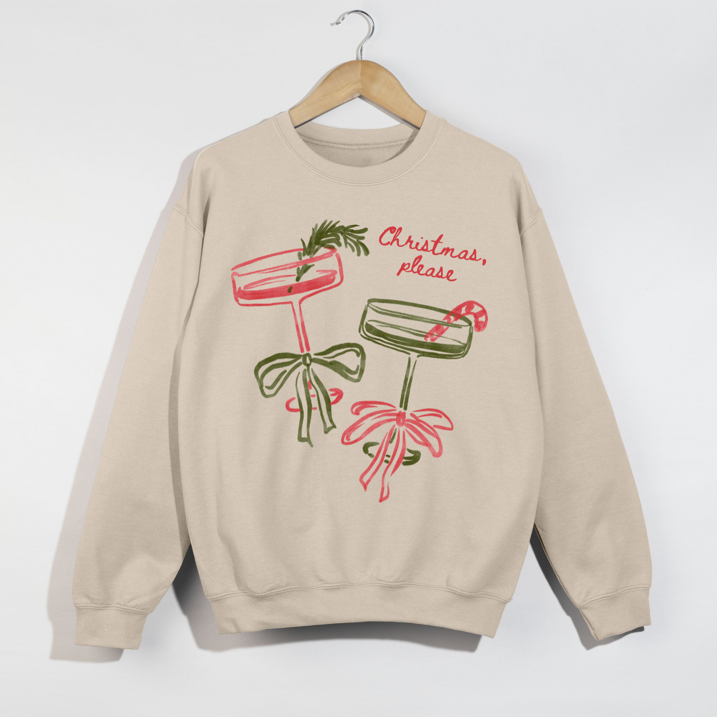 Christmas, Please Holiday Sweatshirt