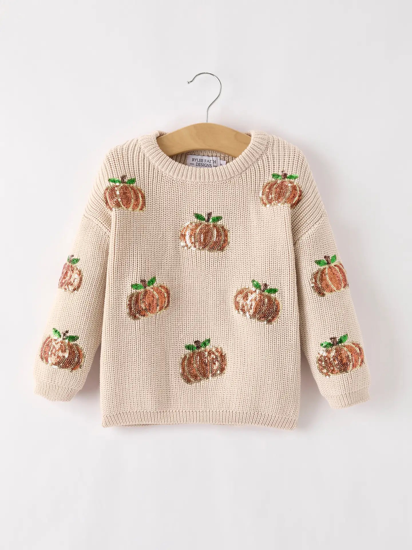 Pumpkin Sequin Sweater | Toddler & Kids