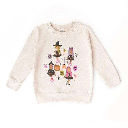 Ballerina Witches Halloween Sweatshirt | Toddler & Kids